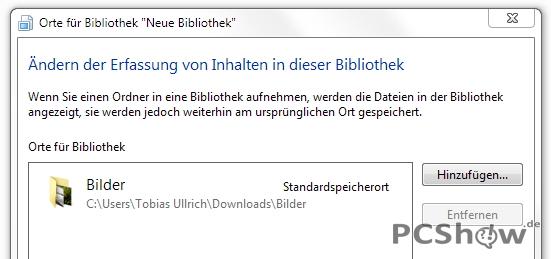 Windows 7 Bibliotheken