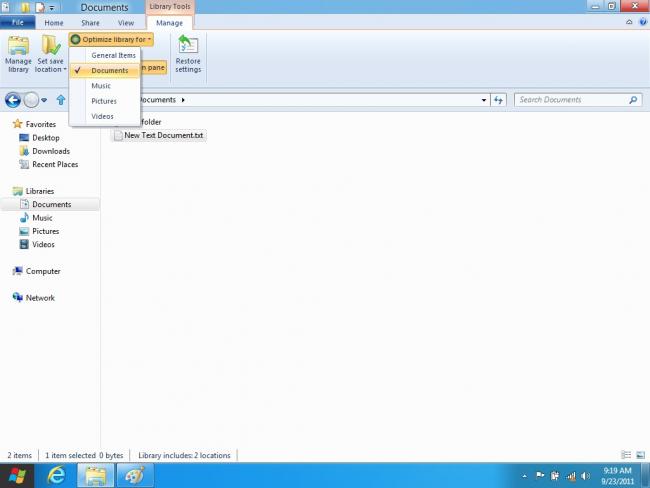 Windows 8 DP: Windows Explorer - Manage