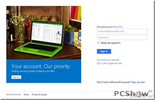 Neuer Hotmail-Login