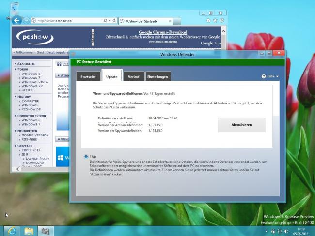 Windows 8 RP: Windows Defender - Update
