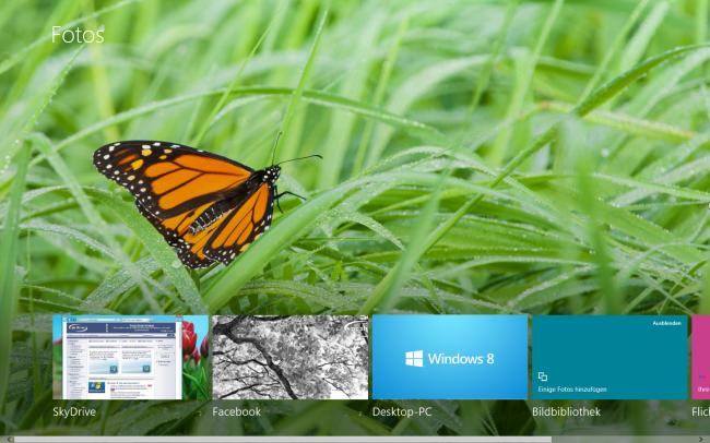 Windows 8 RP: Ordnerübersicht der Fotos App