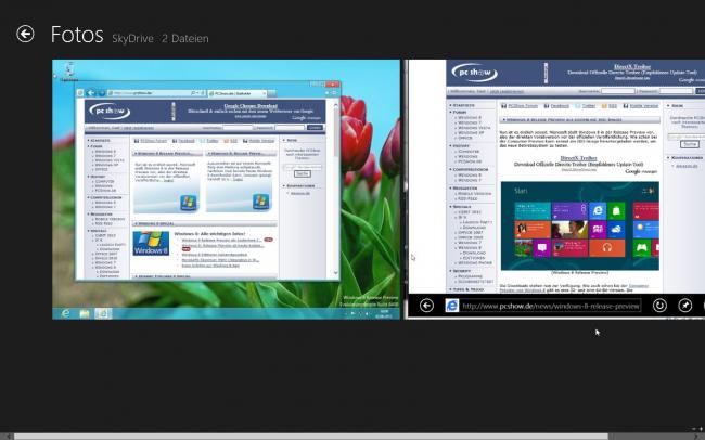 Windows 8 RP: SkyDrive-Bilder in der Fotos App