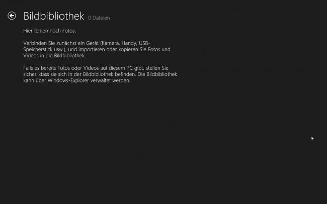 Windows 8 RP: Bildbiblitohek in der Fotos App