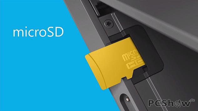 microSD-Steckplatz im Surface