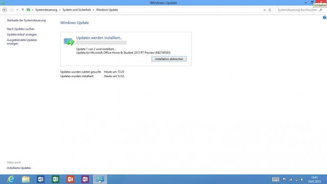 Update für Microsoft Office Home & Student 2013 RT Preview (KB2748583)