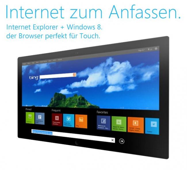 IE 10 perfekt für Touch