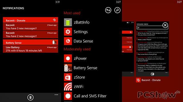 Windows Phone 8.1 Notification Center