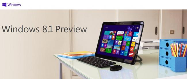 Windows 8.1 Preview Banner