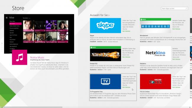 Windows 8.1: Store mit neuem Look