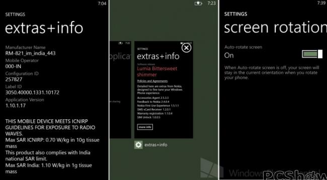 Windows Phone 8.1 Screens