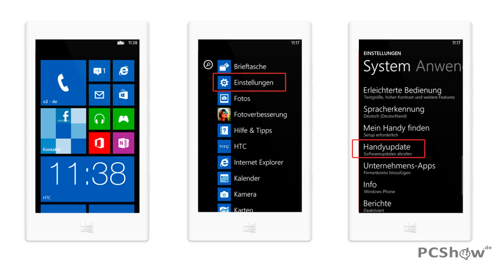 Windows Phone Update installieren