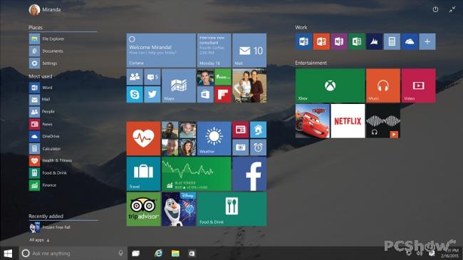 Windows 10 StartmenÃ¼ im Vollbild