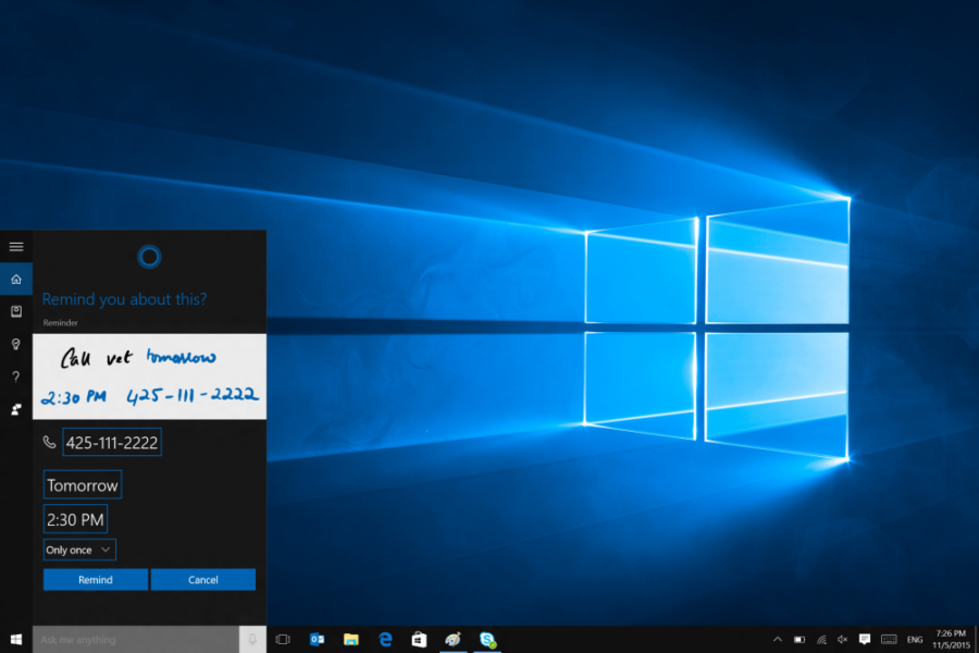 Windows 10 Cortana