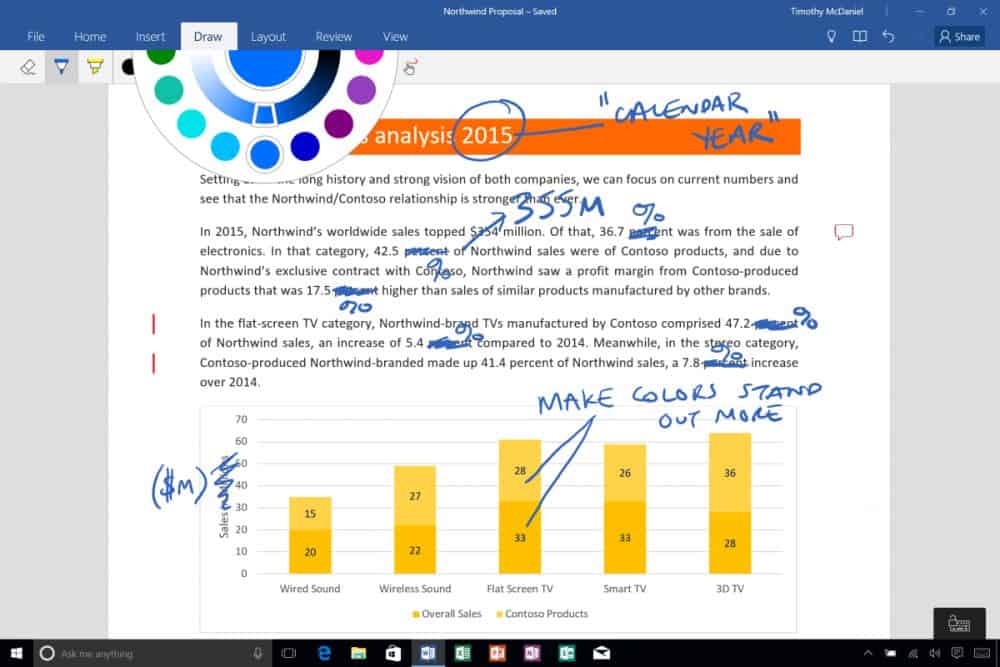 Office 365 Update mit Zeichenfunktion