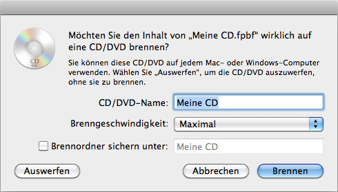 CD mit Mac OS X El Capitan endgültig brennen