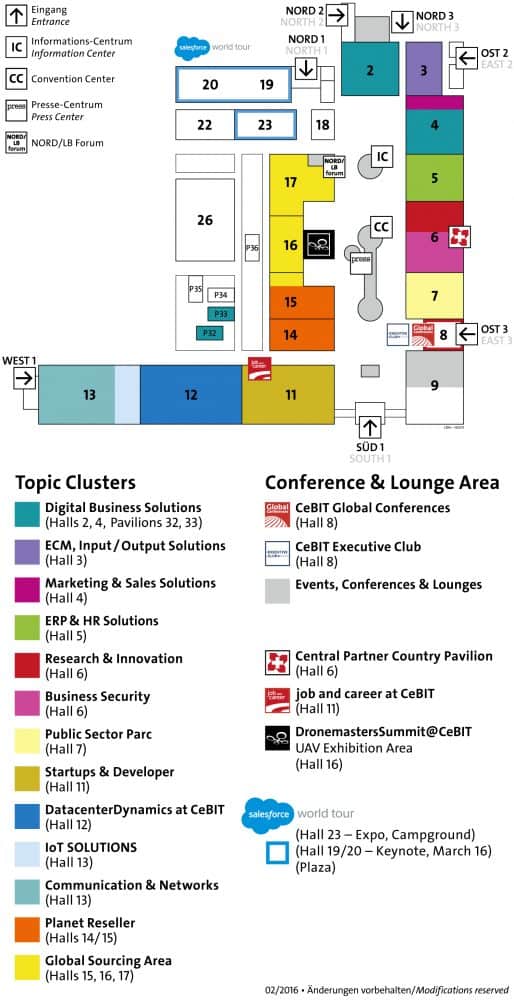 Hallenplan CeBIT 2016