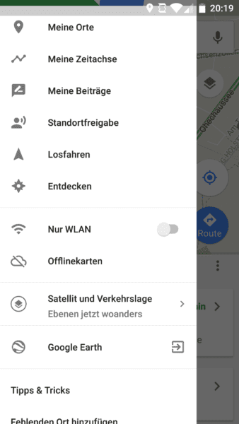 Google Maps Karten offline