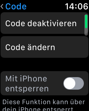 Code deaktivieren