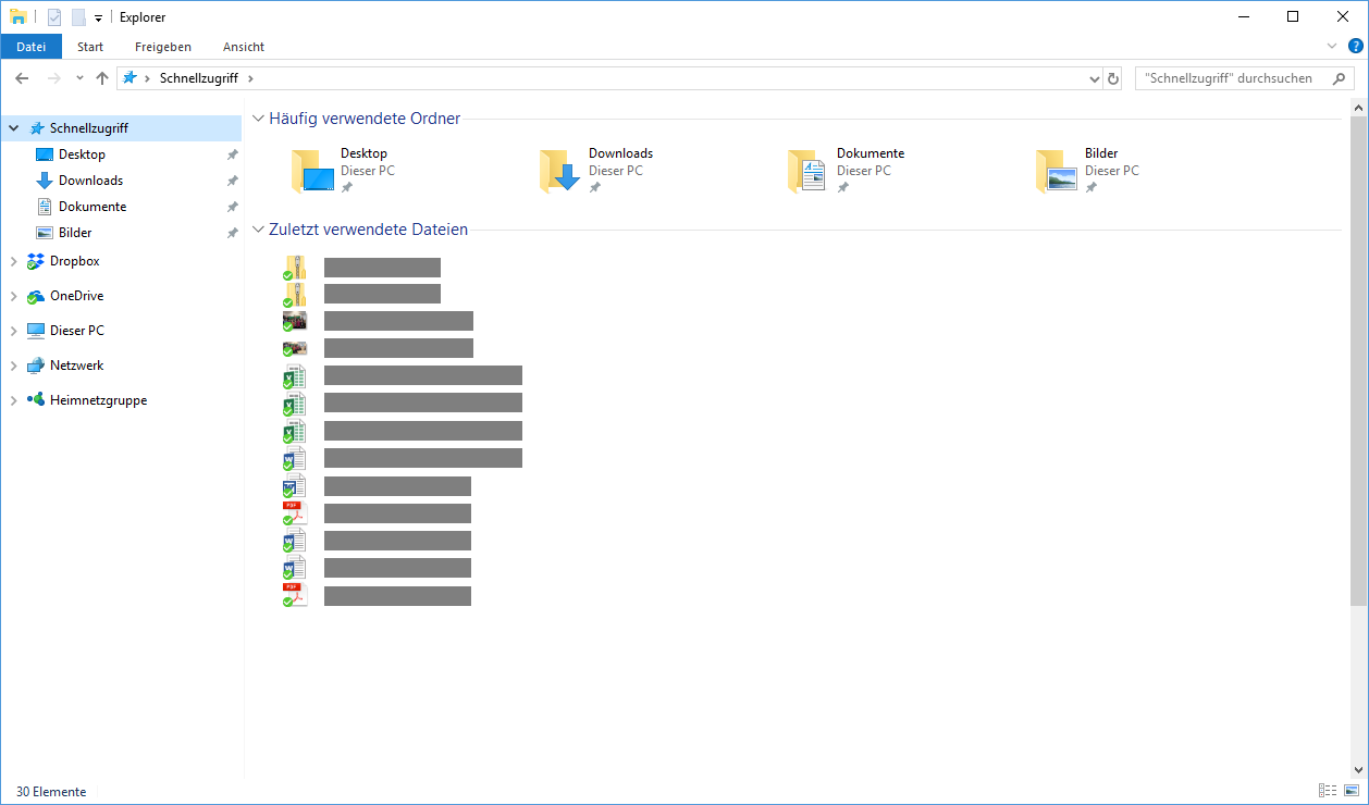 In Windows 10 zuletzt verwendete Dateien anzeigen PCShow.de