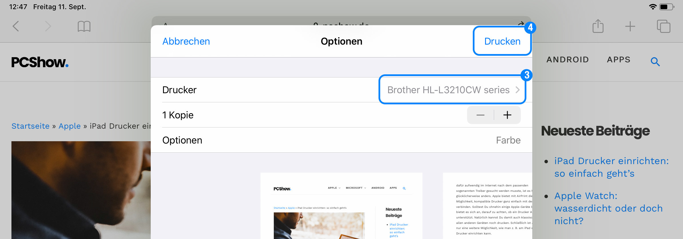 iPad Drucker einrichten Schritt für Schritt PCShow.de