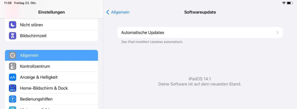 iPadOS aktualisieren