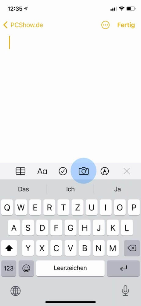 iPhone Dokumente scannen starten