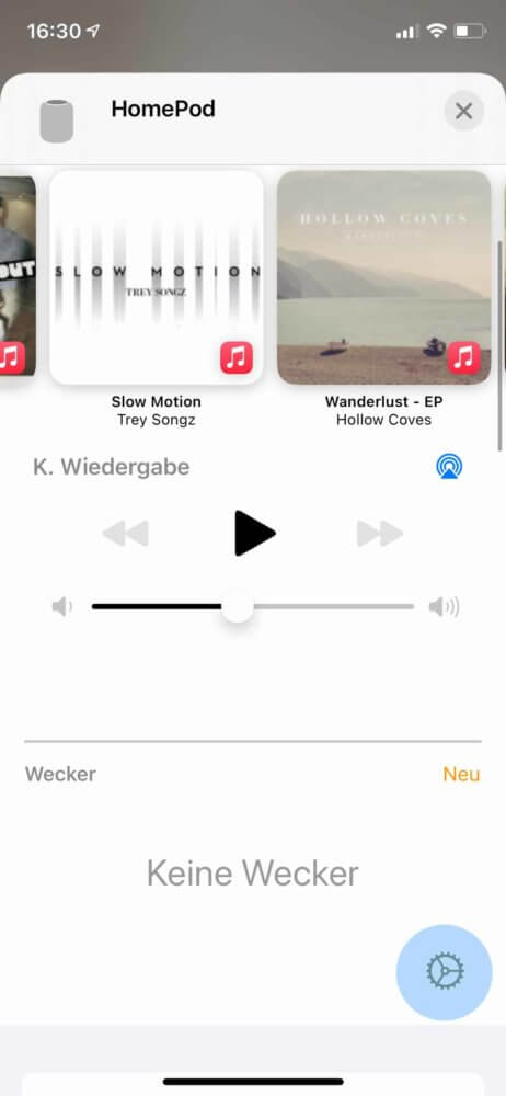 HomePod Einstellungen wählen