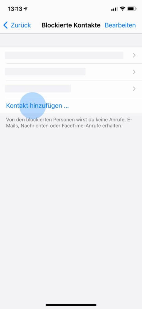 iPhone Nummer blockieren