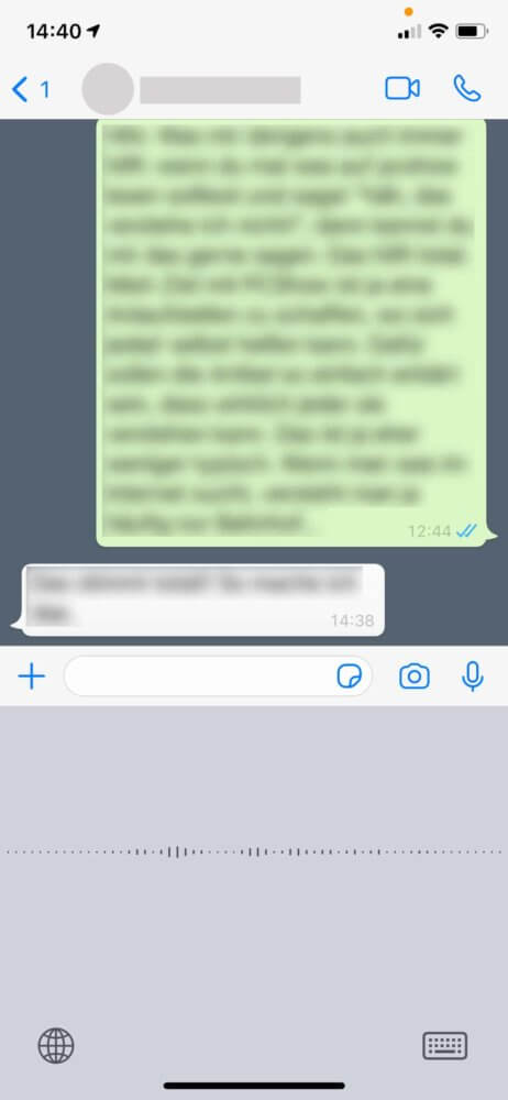 Nachricht in WhatsApp diktieren