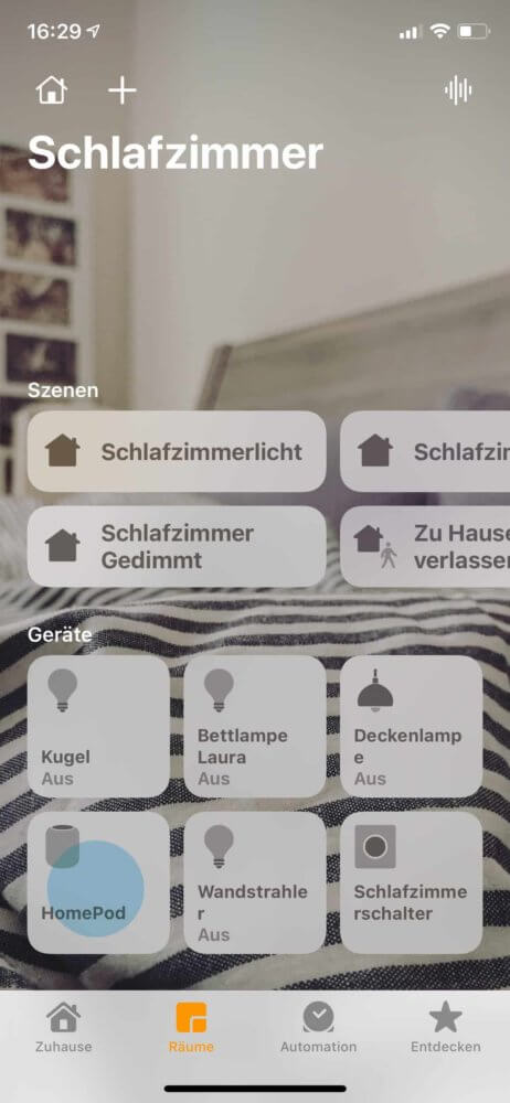 HomePod in Home App auswählen