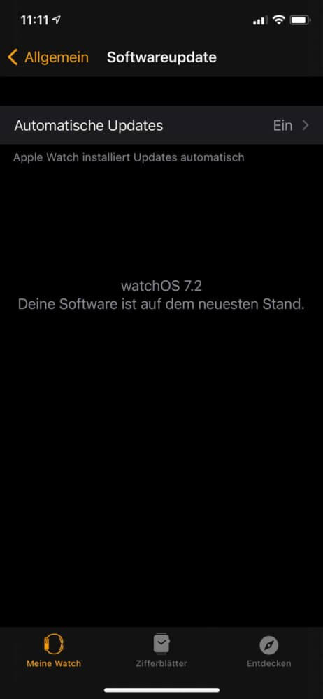 Apple Watch Update installieren