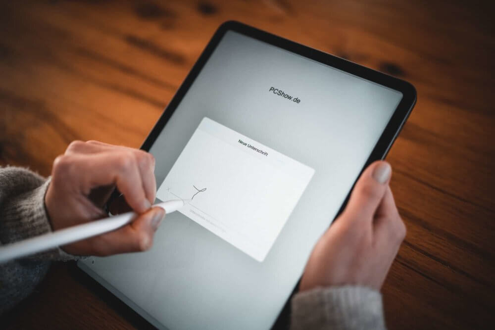 Unterschreiben mit dem Apple Pencil