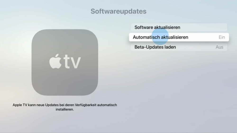 Automatisch Apple TV Update installieren