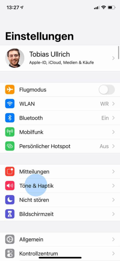 iPhone stumm schalten über die Einstellungen