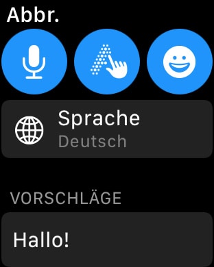 Antworten über die Apple Watch