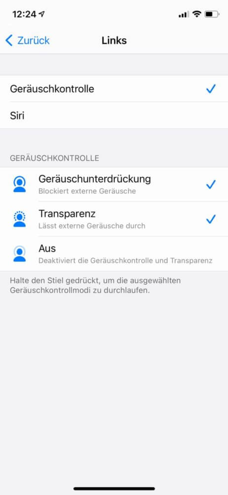 AirPods Pro Steuerung verändern