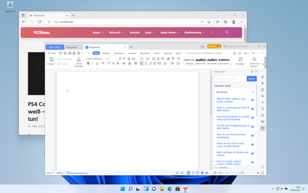 WPS Office Schreibprogramm kostenlos für Windows 10