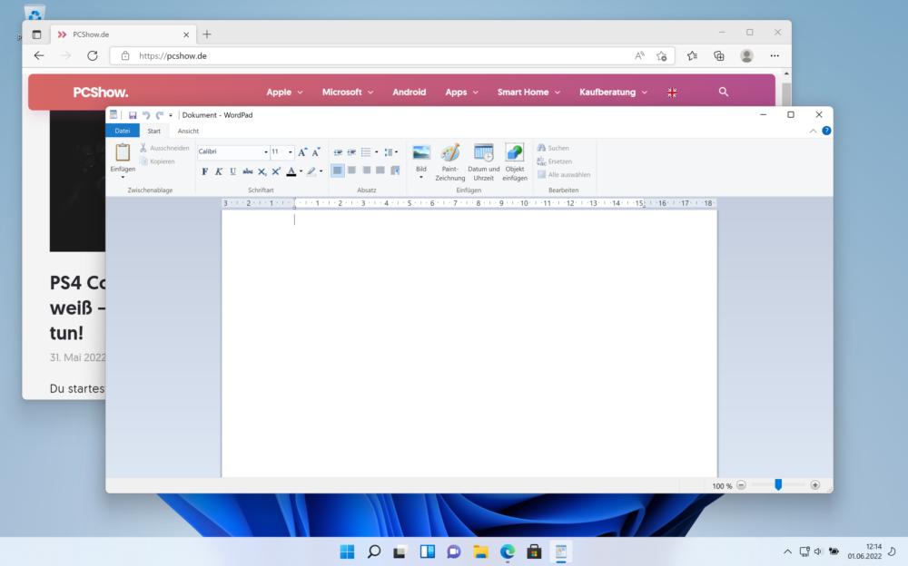 WordPad kostenlos in Windows 10 mit dabei