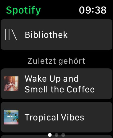 Spotify auf Apple Watch