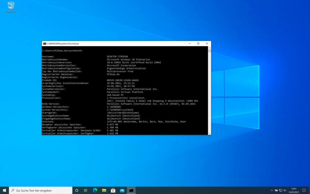 Windows 10 Version anzeigen über CMD