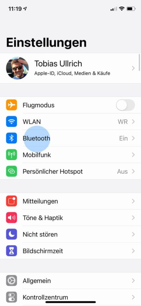 AirPods Bluetooth-Einstellungen