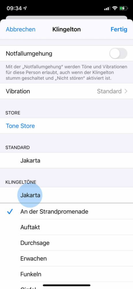 Erstellen Klingelton am iPhone auswählen