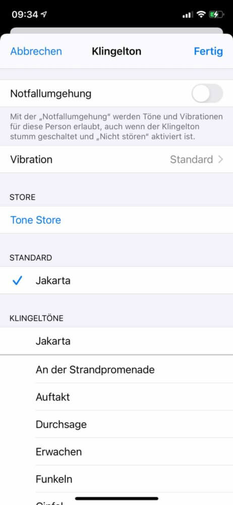 Eigener Klingelton iPhone für Kontakt