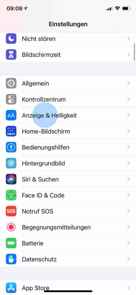 Über Einstellungen die iPhone Schrift ändern