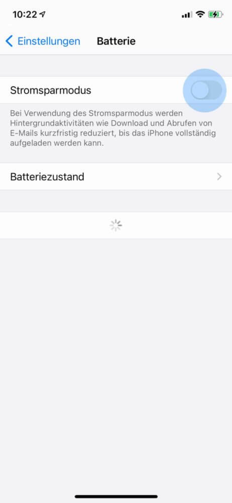 Stromsparmodus am iPhone aktivieren
