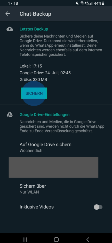 So einfach sicherst du deine Daten auf Whatsapp