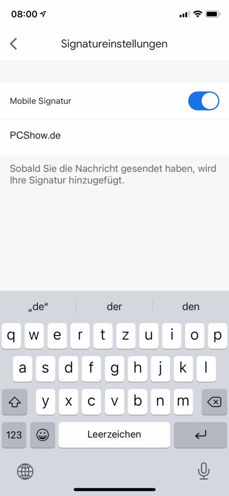 Gmail Signatur einfügen auf deinem Konto