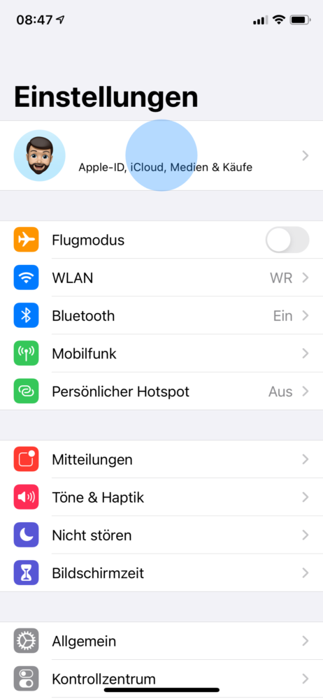 iPhone Kontakte weg nach iCloud