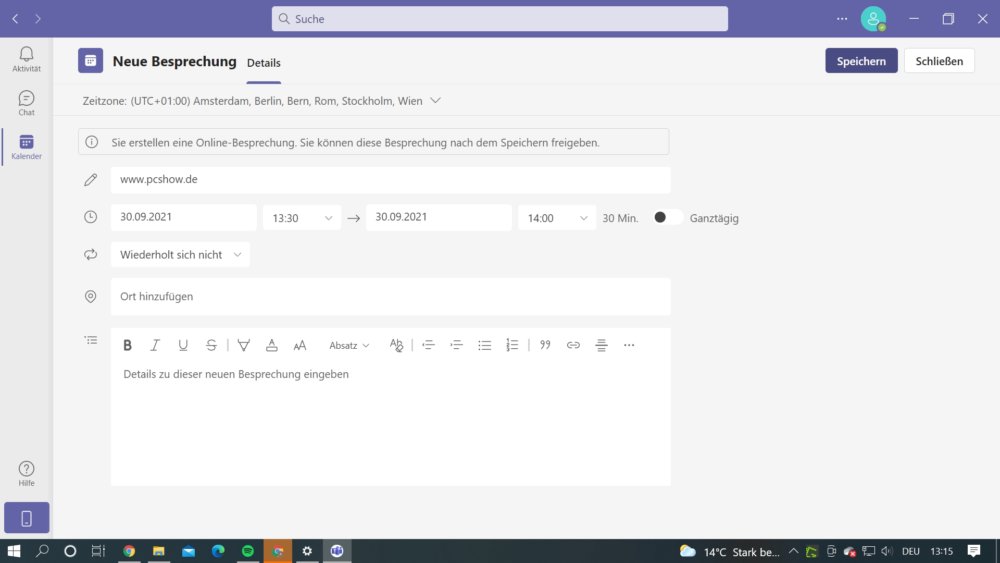 So kannst du eine Microsoft Teams Besprechung planen 