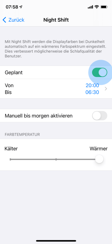  Night Shift iPhone - So findest du ihn in dein Einstellungen